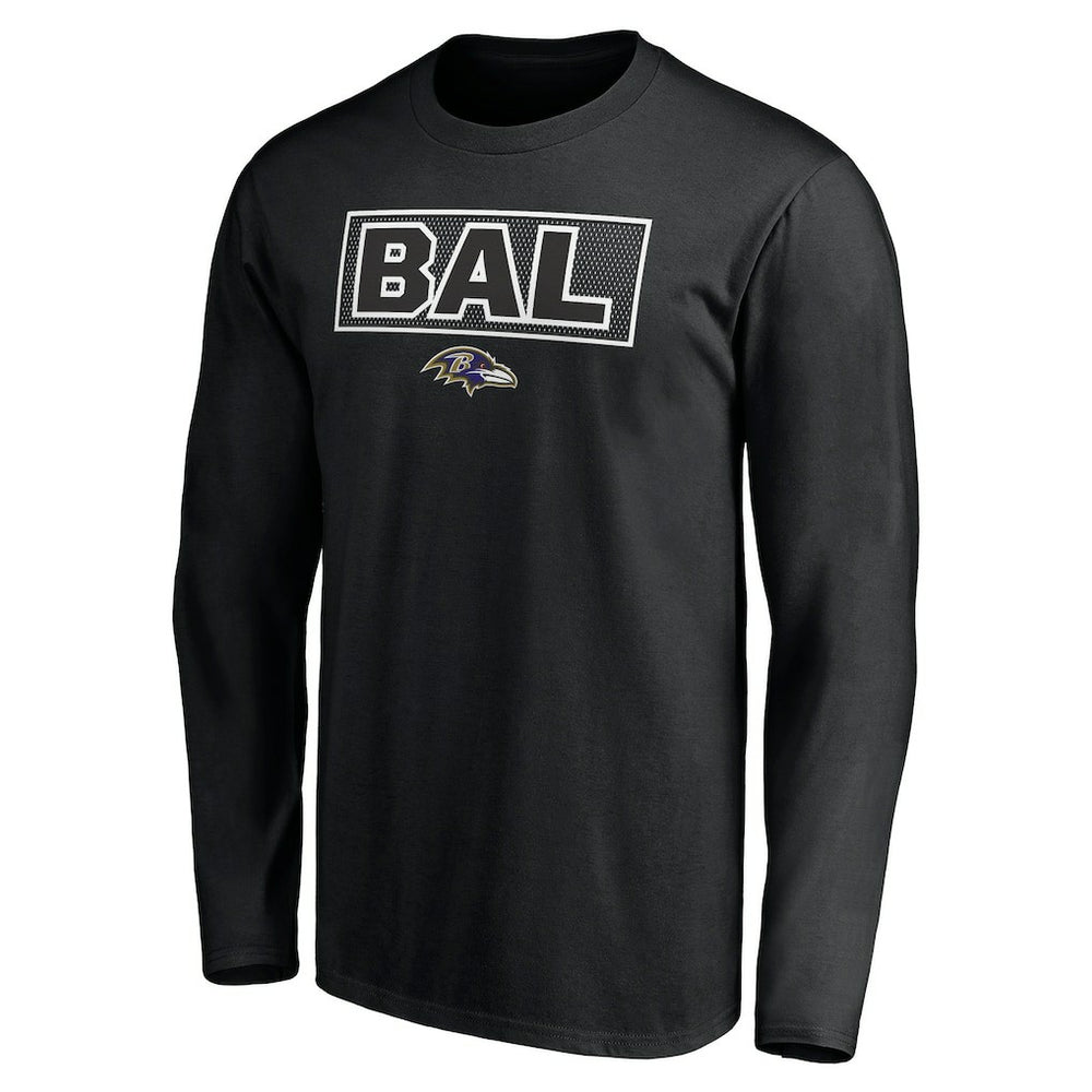 Baltimore Ravens Squad Throwbacks Long Sleeve T-Shirt Black | NFL