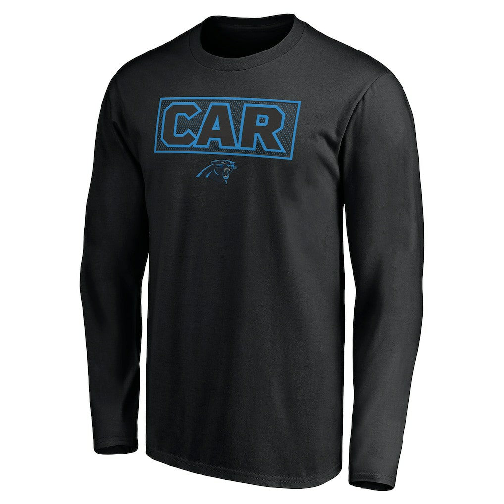 Carolina Panthers Squad Throwbacks Long Sleeve T-Shirt Black | NFL