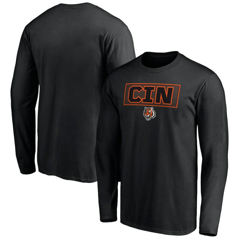 Cincinnati Bengals Squad Throwbacks Long Sleeve T-Shirt Black | NFL
