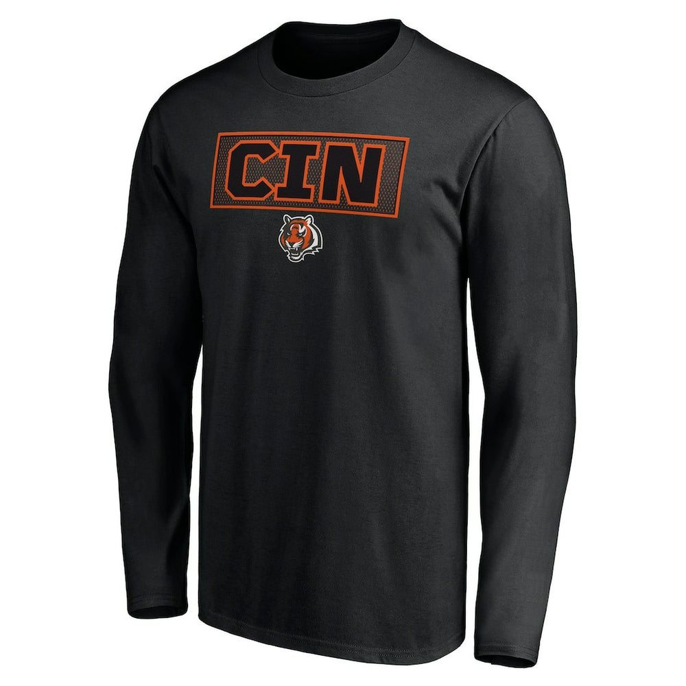 Cincinnati Bengals Squad Throwbacks Long Sleeve T-Shirt Black | NFL