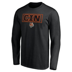 Cincinnati Bengals Squad Throwbacks Long Sleeve T-Shirt Black | NFL