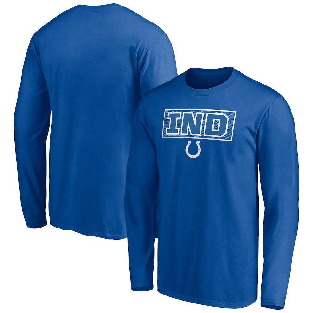 Indianapolis Colts Squad Throwbacks Long Sleeve T-Shirt Royal | NFL