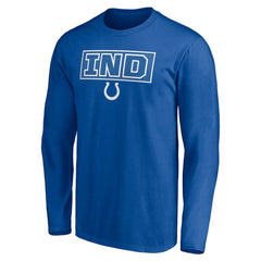 Indianapolis Colts Squad Throwbacks Long Sleeve T-Shirt Royal | NFL