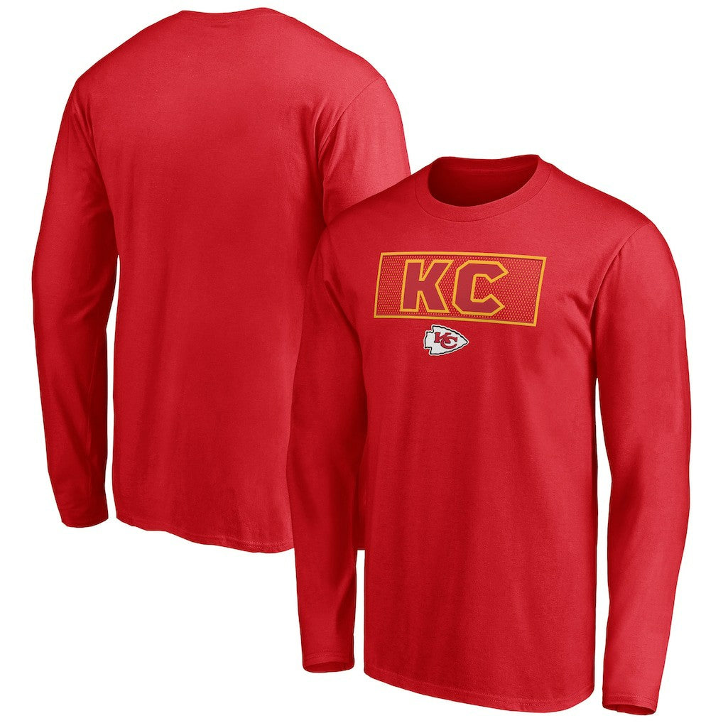 Kansas City Chiefs Squad Throwbacks Long Sleeve T-Shirt Red | NFL
