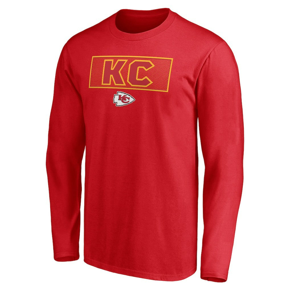 Kansas City Chiefs Squad Throwbacks Long Sleeve T-Shirt Red | NFL