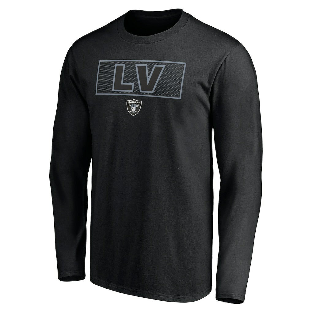 Las Vegas Raiders Squad Throwbacks Long Sleeve T-Shirt Black | NFL