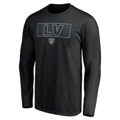 Las Vegas Raiders Squad Throwbacks Long Sleeve T-Shirt Black | NFL