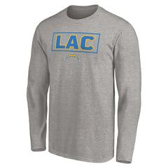 Los Angeles Chargers Squad Throwbacks Long Sleeve T-Shirt Heather Gray | NFL