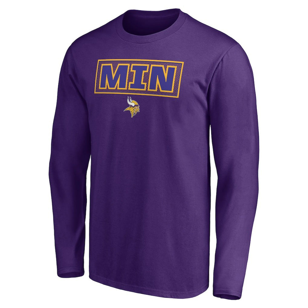 Minnesota Vikings Squad Throwbacks Long Sleeve T-Shirt Purple | NFL