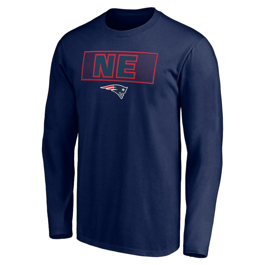 New England Patriots Squad Throwbacks Long Sleeve T-Shirt Navy | NFL