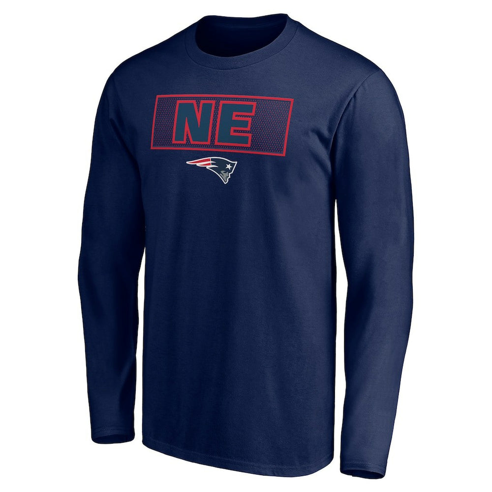 New England Patriots Squad Throwbacks Long Sleeve T-Shirt Navy | NFL