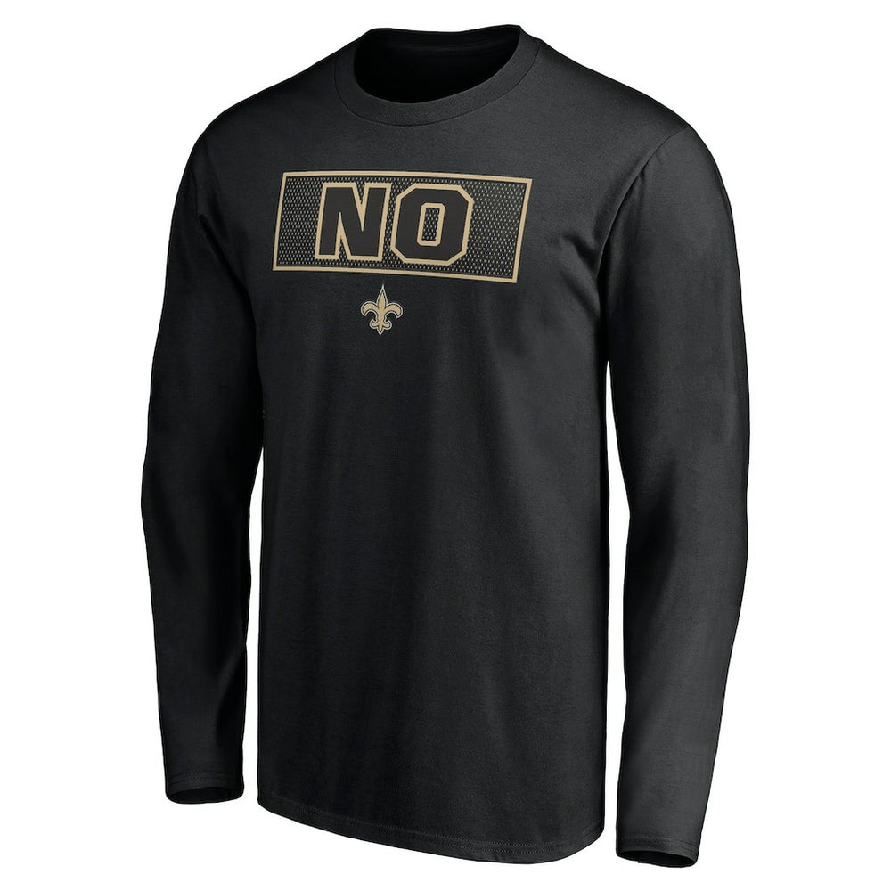 New Orleans Saints Squad Throwbacks Long Sleeve T-Shirt Black | NFL
