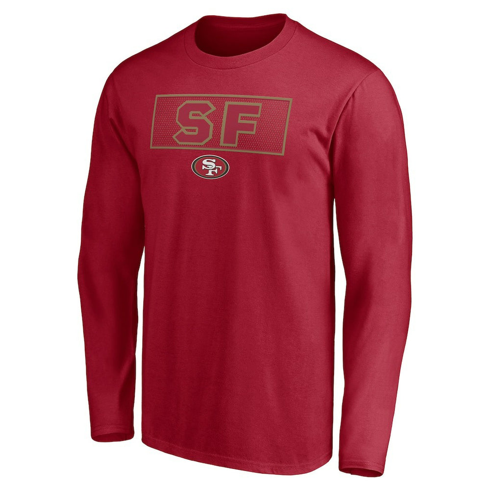 San Francisco 49ers Squad Throwbacks Long Sleeve T-Shirt Scarlet | NFL
