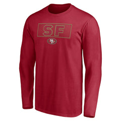 San Francisco 49ers Squad Throwbacks Long Sleeve T-Shirt Scarlet | NFL