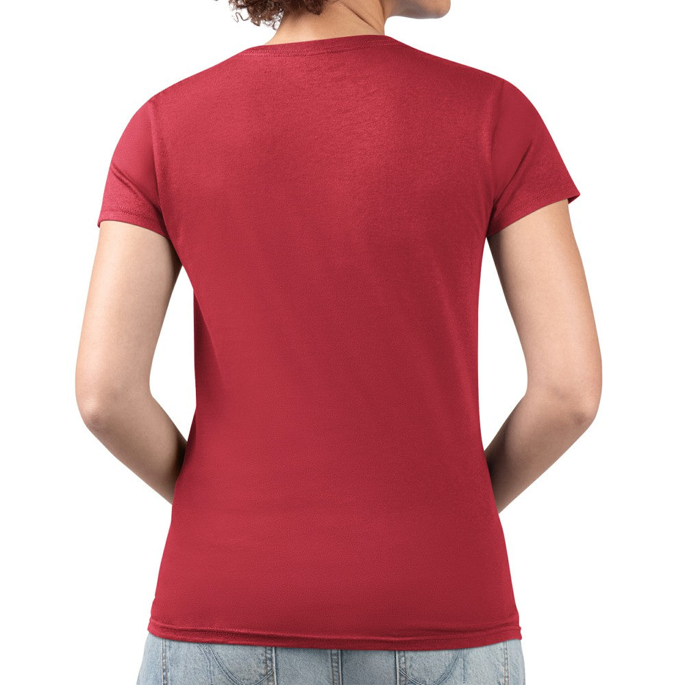 Cincinnati Reds G-III 4Her by Carl Banks Women's Super-Slim Fit Lightweight Heart V-Neck T-Shirt - MLB