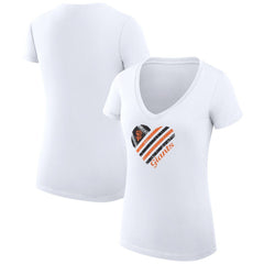 San Francisco Giants G-III 4Her by Carl Banks Women's Super-Slim Fit Lightweight Heart V-Neck T-Shirt - MLB