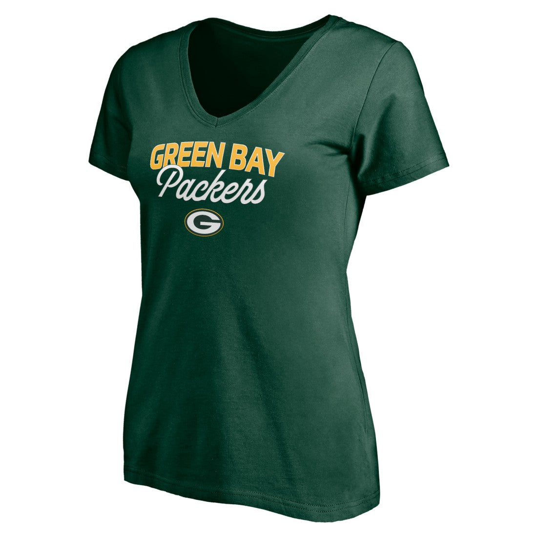 Green Bay Packers Women's Depth Chart V-Neck T-Shirt Green | NFL