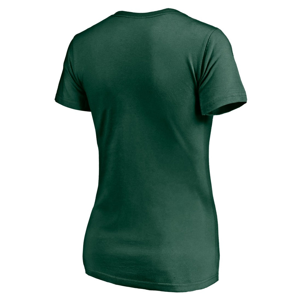 Green Bay Packers Women's Depth Chart V-Neck T-Shirt Green | NFL