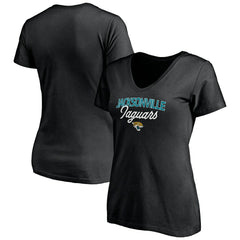 Jacksonville Jaguars Women's Depth Chart V-Neck T-Shirt Black | NFL