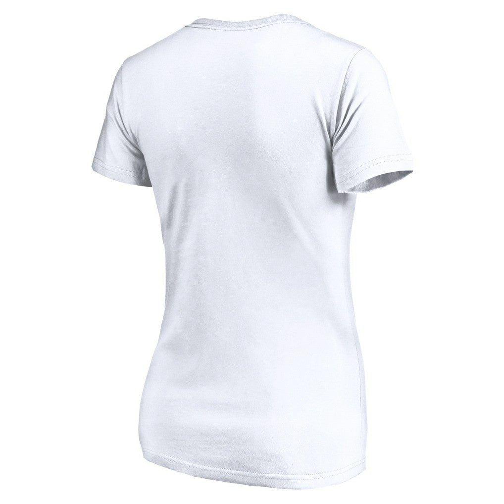 Los Angeles Chargers Women's Depth Chart V-Neck T-Shirt White | NFL