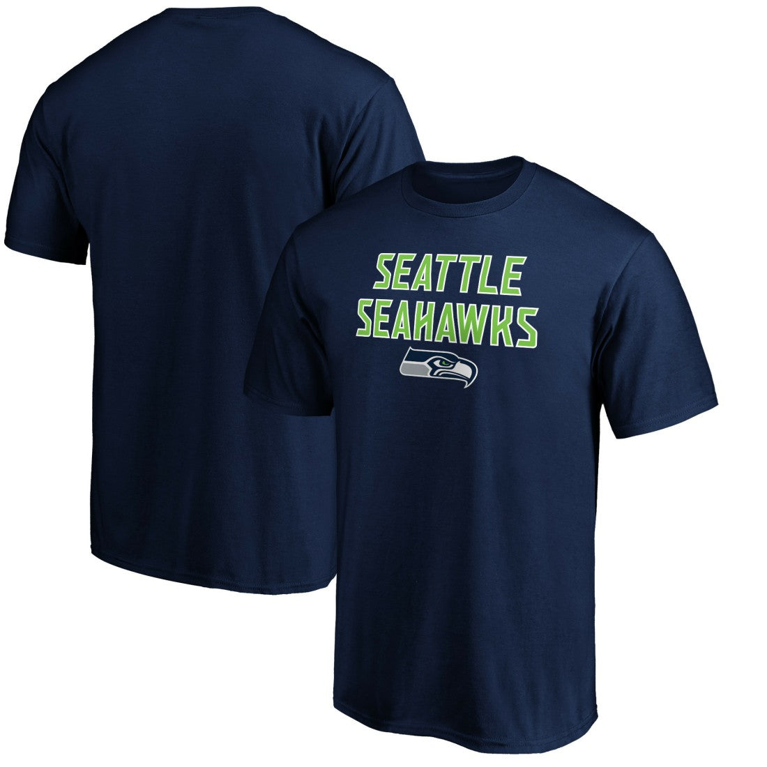 Seattle Seahawks Game Day Stack T-Shirt College Navy | NFL