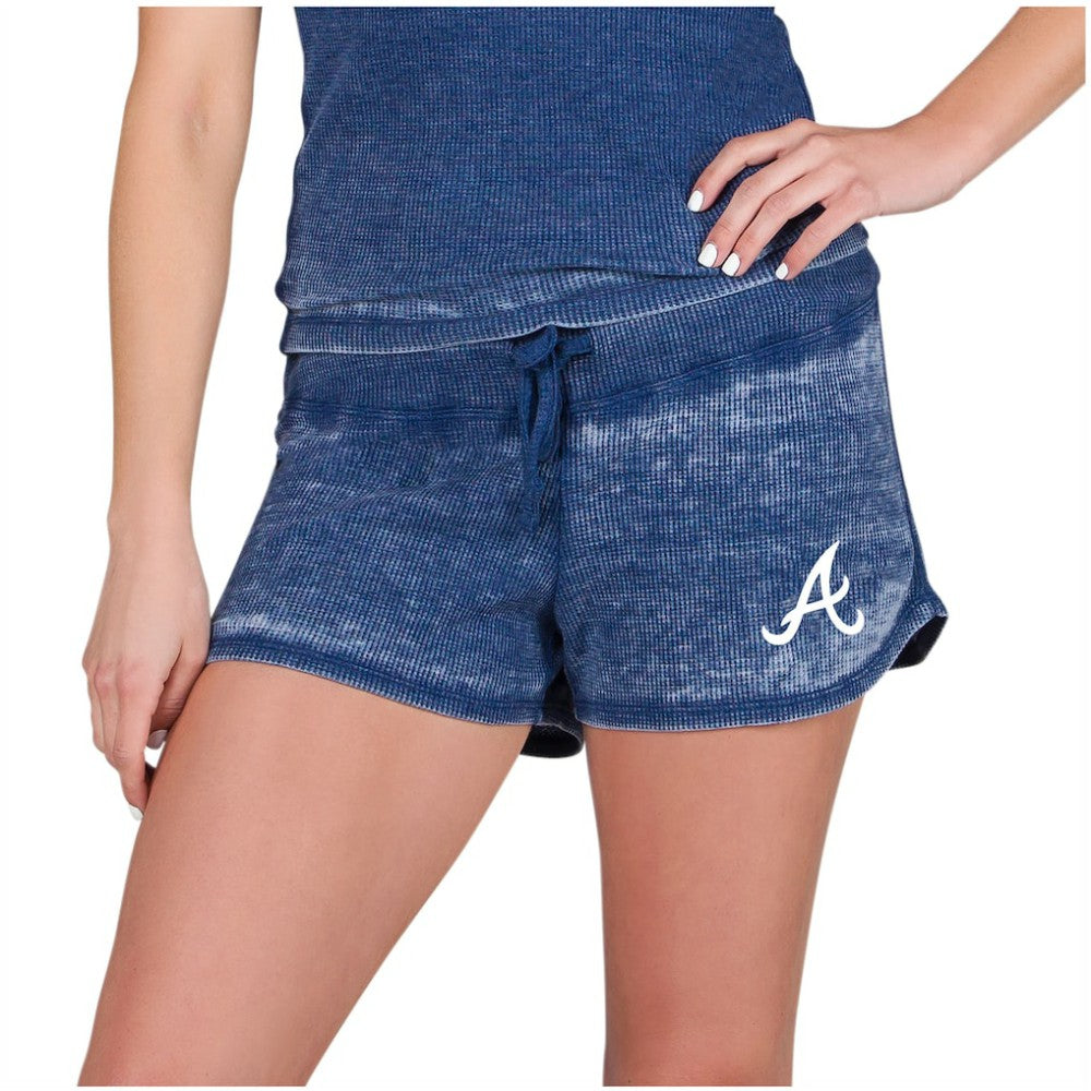Atlanta Braves Concepts Sport Women's Resurgence Waffle Knit Shorts - MLB