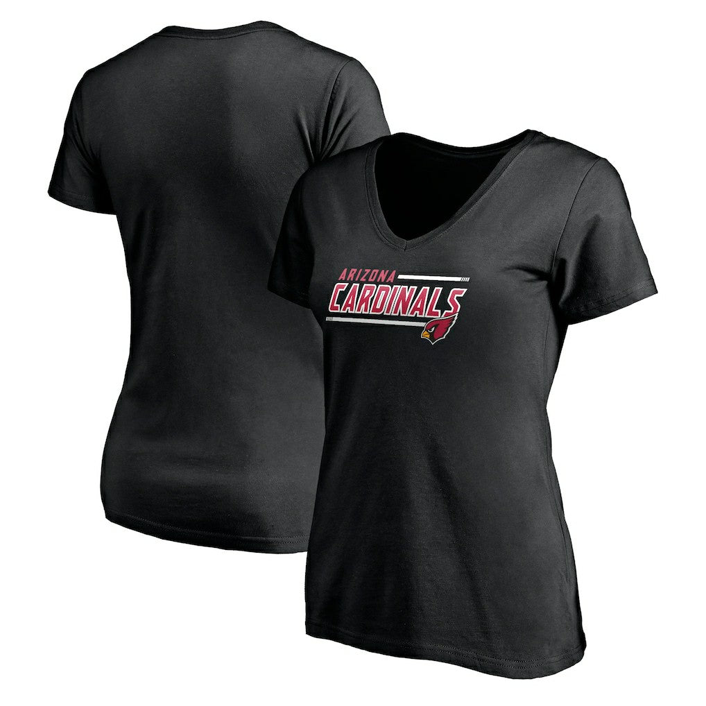 Arizona Cardinals Women's Mascot In Bounds V-Neck T-Shirt Black | NFL