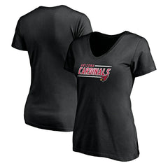 Arizona Cardinals Women's Mascot In Bounds V-Neck T-Shirt Black | NFL