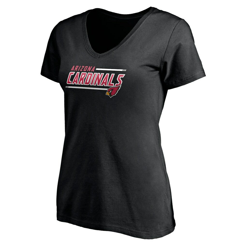 Arizona Cardinals Women's Mascot In Bounds V-Neck T-Shirt Black | NFL