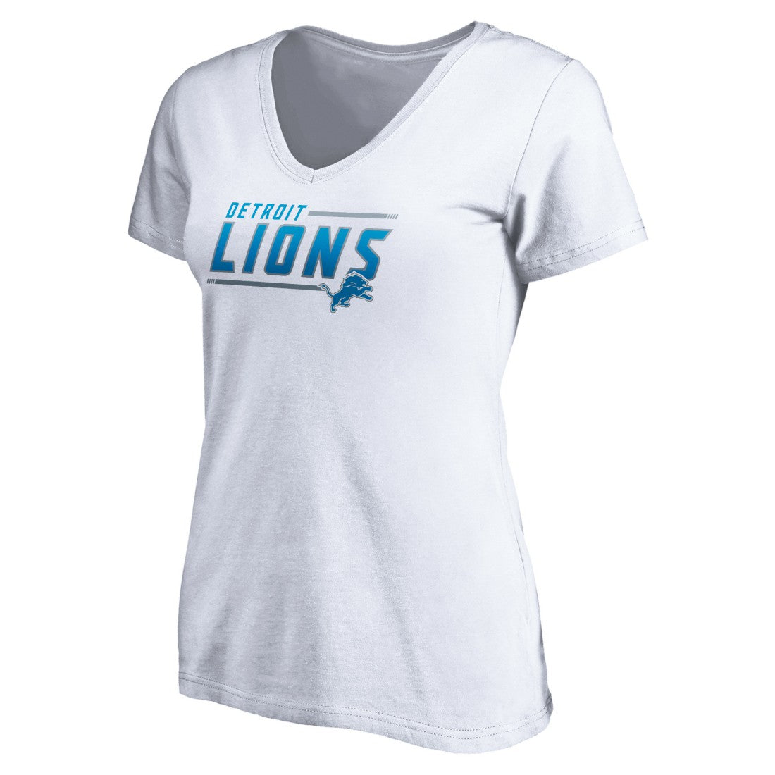 Detroit Lions Women's Mascot In Bounds V-Neck T-Shirt White | NFL