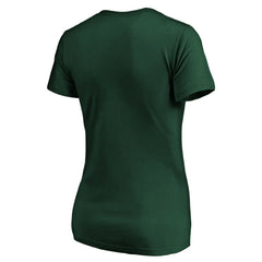 Green Bay Packers Women's Mascot In Bounds V-Neck T-Shirt Green | NFL