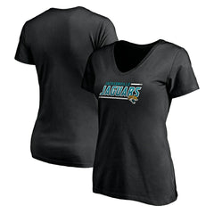 Jacksonville Jaguars Women's Mascot In Bounds V-Neck T-Shirt Black | NFL