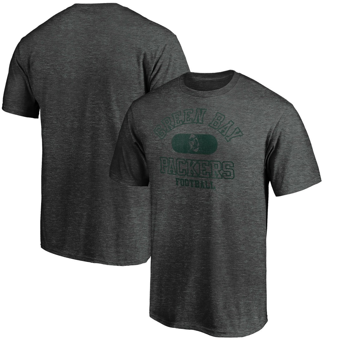Green Bay Packers Varsity Issued Throwback T-Shirt Heather Charcoal | NFL