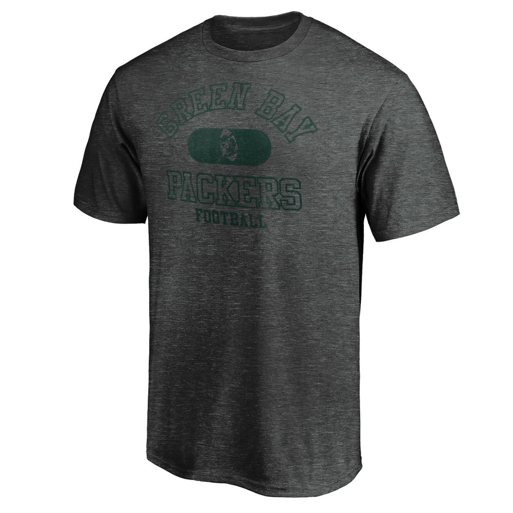 Green Bay Packers Varsity Issued Throwback T-Shirt Heather Charcoal | NFL