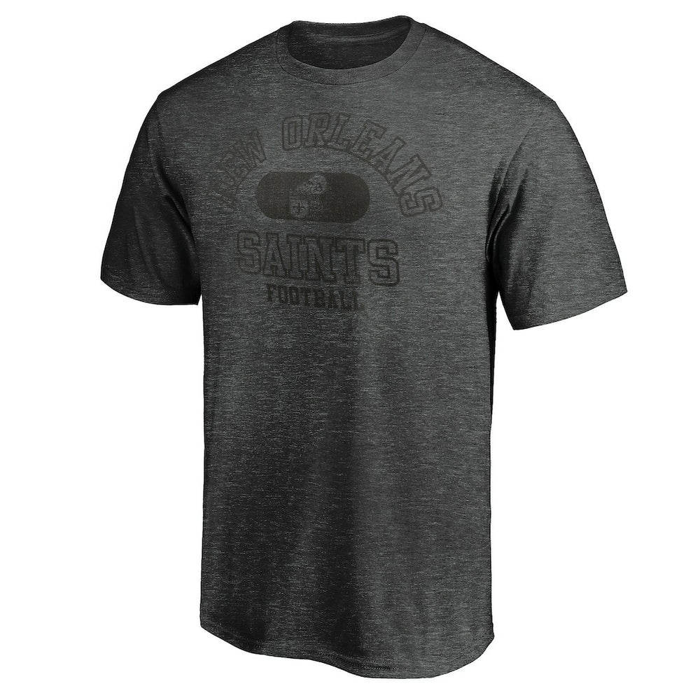 New Orleans Saints Varsity Issued Throwback T-Shirt Heather Charcoal | NFL