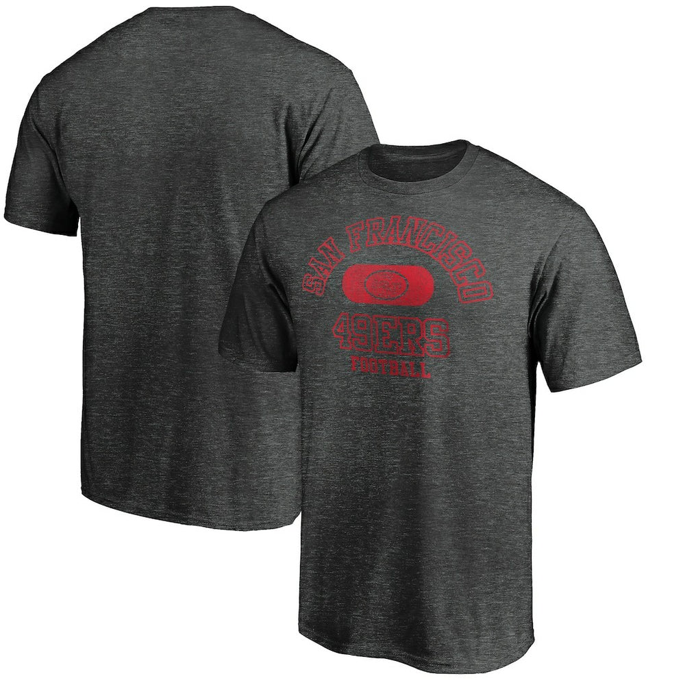 San Francisco 49ers Varsity Issued Throwback T-Shirt Heather Charcoal | NFL