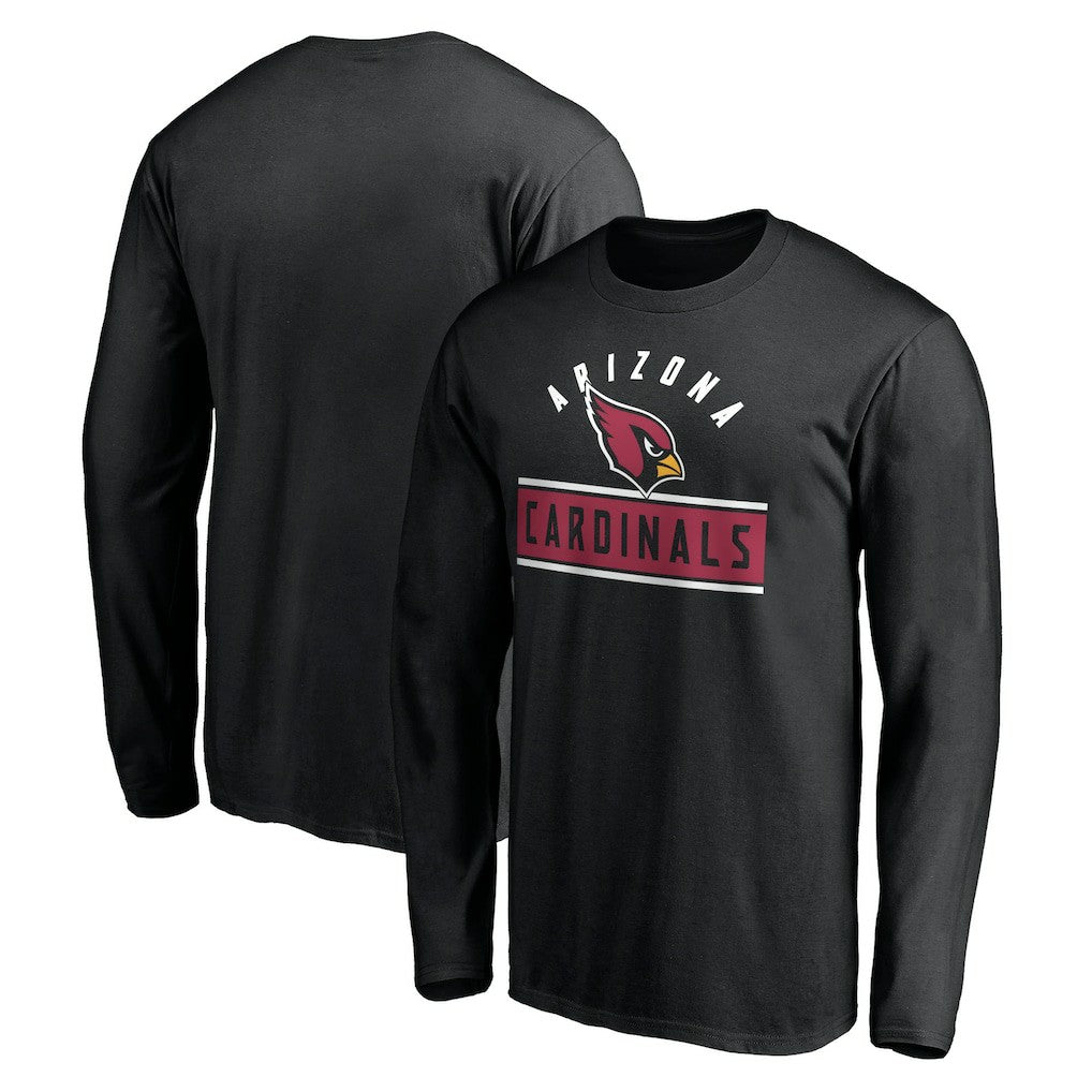 Arizona Cardinals Team Arch Knockout Long Sleeve T-Shirt Black | NFL