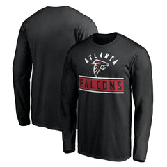 Atlanta Falcons Team Arch Knockout Long Sleeve T-Shirt Black | NFL