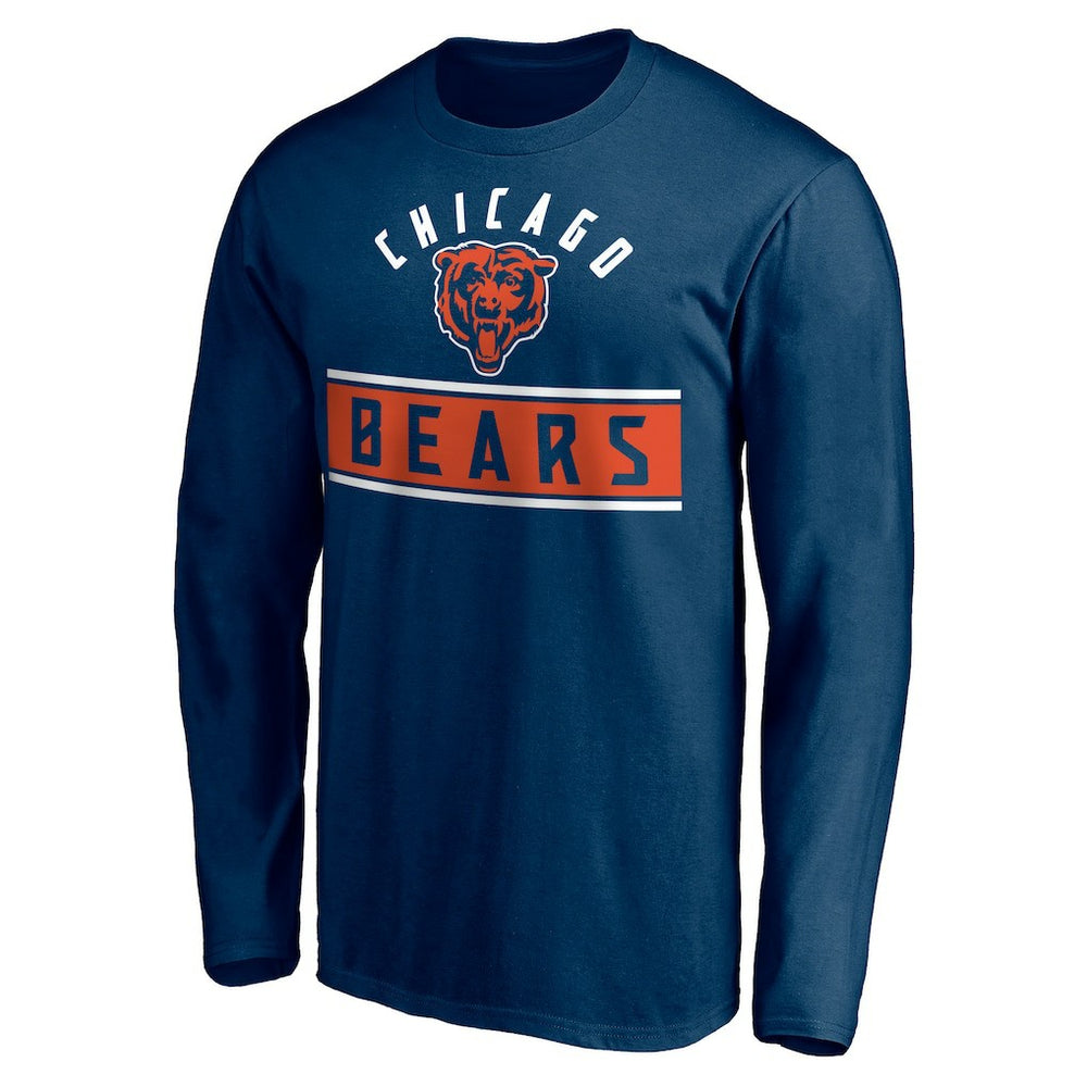 Chicago Bears Team Arch Knockout Long Sleeve T-Shirt Navy | NFL