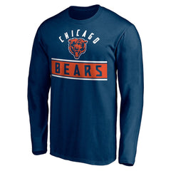 Chicago Bears Team Arch Knockout Long Sleeve T-Shirt Navy | NFL