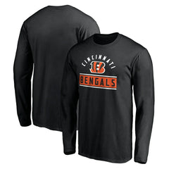 Cincinnati Bengals Team Arch Knockout Long Sleeve T-Shirt Black | NFL