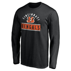 Cincinnati Bengals Team Arch Knockout Long Sleeve T-Shirt Black | NFL