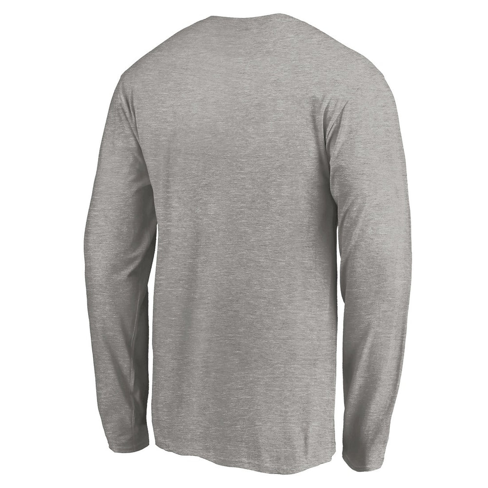 Detroit Lions Team Arch Knockout Long Sleeve T-Shirt Heather Gray | NFL