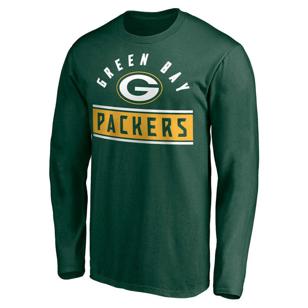 Green Bay Packers Team Arch Knockout Long Sleeve T-Shirt Green | NFL