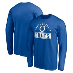 Indianapolis Colts Team Arch Knockout Long Sleeve T-Shirt Royal | NFL