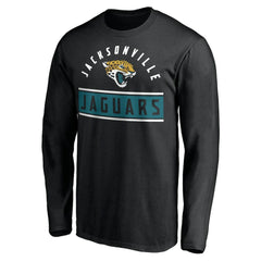 Jacksonville Jaguars Team Arch Knockout Long Sleeve T-Shirt Black | NFL