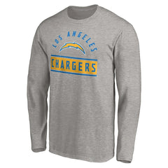 Los Angeles Chargers Team Arch Knockout Long Sleeve T-Shirt Heather Gray | NFL