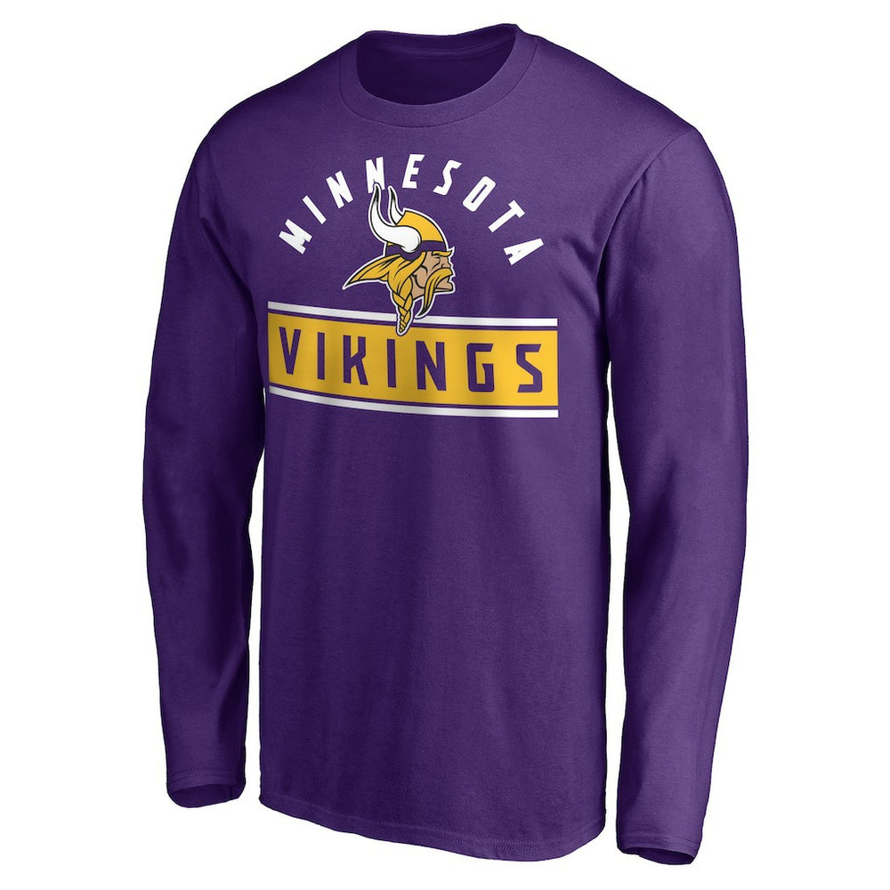 Minnesota Vikings Team Arch Knockout Long Sleeve T-Shirt Purple | NFL