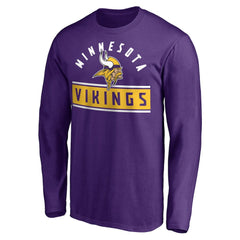 Minnesota Vikings Team Arch Knockout Long Sleeve T-Shirt Purple | NFL