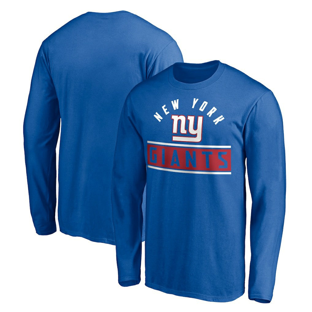 New York Giants Team Arch Knockout Long Sleeve T-Shirt Royal | NFL